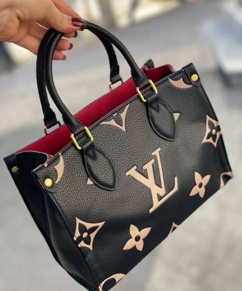 کیف برند لویی ویتون مشکی مدل Neverfull MM Monogram Empreinte