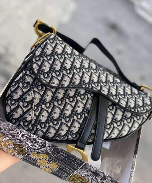کیف برند دیور کج کنفی مدل Saddle